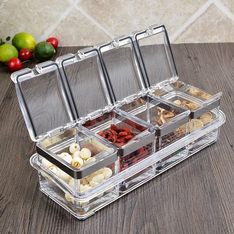 Acrylic Transparent Pot, Crystal Seasoning Box, Spice Storage Rack Acrylic Transparent Pot, Crystal Seasoning Box, Spice Storage Rack